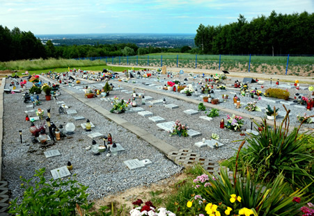 cmentarz granica - widok z góry